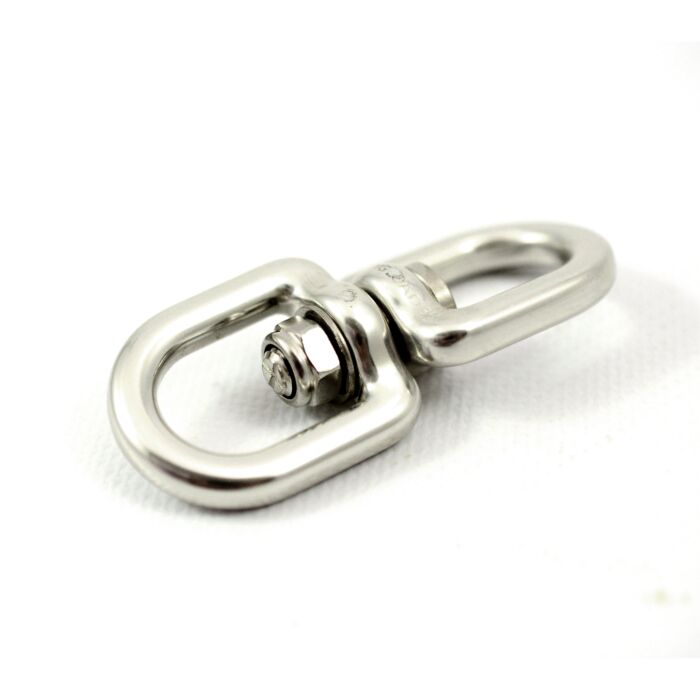 Swivel eye - 700kg - forged aluminum - silver colored