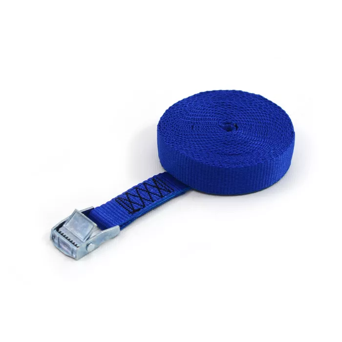 Yinpecly Cam Buckle Tie Down Strap - 1 Meter X 25mm, Polypropylene, For Cargo, Moving, Camping (Blue, 1pc)