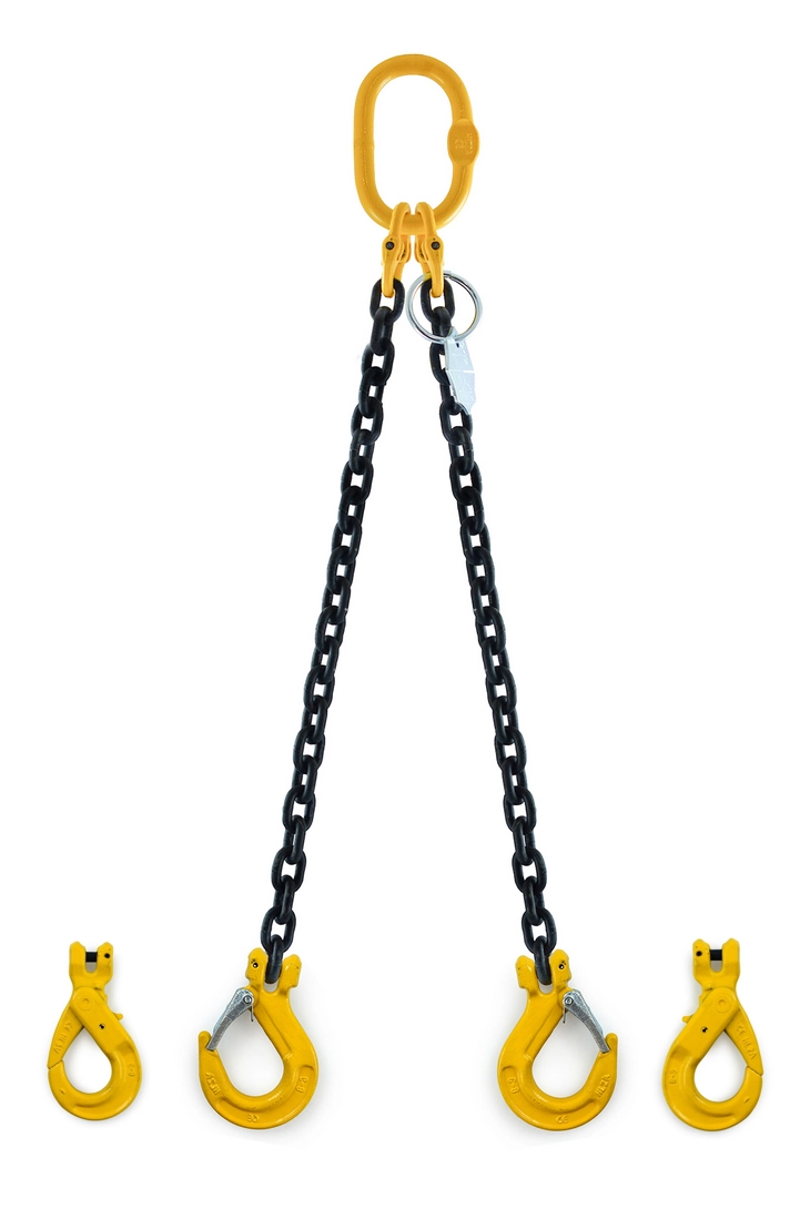 2-Leg G8  Lifting chain - 7.4t - 13mm - 2-leg - Without shortening hooks - G8 - Choose your hooks