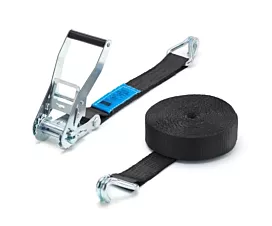 All Tie-Down Straps 50mm Tie-Down Strap - 5T - 9m - 50mm - 2-part - Double J-hook - Black