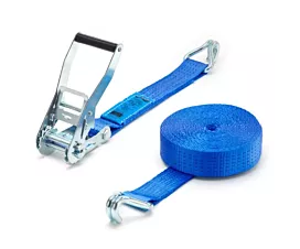 All Tie-Down Straps 50mm Tie-Down Strap - 5T - 9m - 50mm - 2-part - Double J-hook - Blue