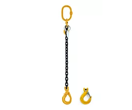 1-Leg G8 Lifting chain - 5.3t - 13mm - Leader - With shortening hook - G8 - Choose your hook