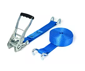 All Tie-Down Straps 50mm Tie-Down Strap - 5T - 9m - 50mm - 2-part - Open rave hook - Blue