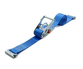 All Tie-Down Straps 50mm 2T - 3.5m - 50mm - Sliding ratchet and E-track rail fittings – Blue