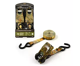 All Tie-Down Straps 25mm Tie-down Strap - 800kg - 4m - 25mm – 2-part - Ratchet and S-hook - Camouflage - 2pcs All Tie-Down Straps 25mm Tie-down Strap - 800kg - 4m - 25mm – 2-part - Ratchet and S-hook - Camouflage - 2pcs