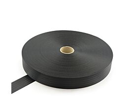 All - Black Webbing Seatbelt webbing - 2,200kg - 48mm - by the roll - Black