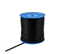 All Black Webbing Polyester band 15 mm - 700 kg - 500 m op rol - zwart