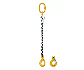 1-Leg G8 Lifting chain - 1.12t - 6mm - Leader - Without shortening hook - G8 - Choose your hook