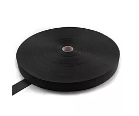 All Black Webbing Polyester strap - 50mm - 7,500kg - 100m in roll - Black