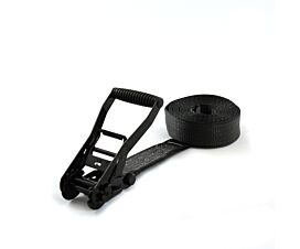 All Custom Tie-Down Straps  5T - 50mm - 1-part with ratchet - Black + Custom label