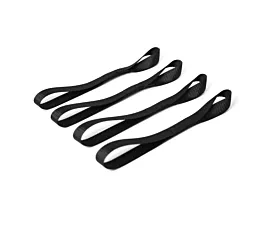 All Accessories 1.2T - 32cm - 25mm - Loose straps with 2 loops - Black - Set of 4.