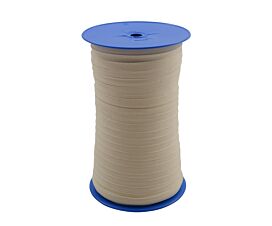All Cotton Webbing Cotton ribbon 10mm  - Ecru/White - 100m, 250m