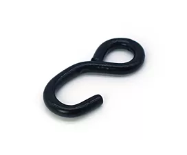 All Black Hardware Coated S-hook - 800kg - 23mm - Black