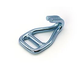 For 32mm Straps Tie-down hook 32mm - 3,000kg - Galvanized - Welded Bar Double J-Hook