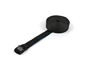 All Black Tie-Down Straps 250kg - 25mm - 1-part - Cam buckle - Black + Custom label