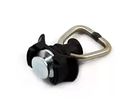 Fittings  Stud ring anchor fitting - L-track airline rail - with SS D-ring - Black