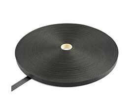All Black Webbing Polyester strap 25mm - 2,250kg - 100m in roll – Black