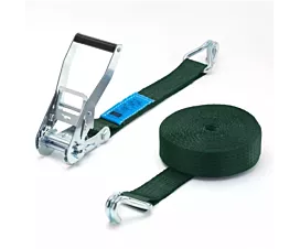 All Tie-Down Straps 50mm Tie-Down Strap - 5T - 9m - 50mm - 2-part - Double J-hook - Khaki green