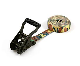 All Custom Tie-Down Straps  2.5T - 35mm - 1-part - Ratchet - Camouflage + Custom label