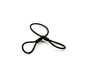 Black Steel Wire Ropes - 3mm 3mm steel wire rope sling – 2 soft eyes – 55kg - Black