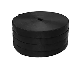 All Black Webbing Polypropylene webbing - 50mm - 1000kg - 400m (4 rolls of 100m) - Black