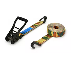 All Tie-Down Straps 50mm Tie-Down Strap - 5T - 6m - 50mm - 2-part - Double J-hook - Camouflage