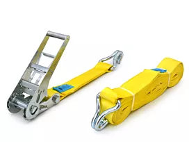 All Tie-Down Straps 75mm Tie-Down strap - 10T - 10m - 75mm - 2-part - Double J-hook - Yellow