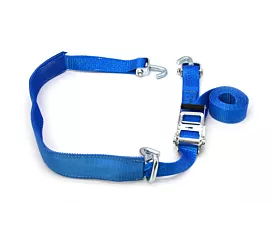 All Tie-Down Straps & Accessories 5T - 3.5m - 50mm – Swivel hooks, finger hook, wear sleeve  - Car tie-down - Blue