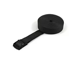 Black - Endless Tie-down - 250kg - 25mm - 1-part - Cam buckle - Black + Custom label Black - Endless Tie-down - 250kg - 25mm - 1-part - Cam buckle - Black + Custom label