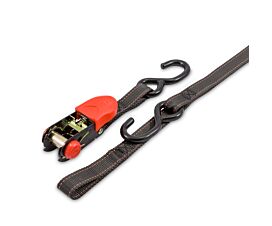 All Tie-Down Straps & Accessories 800kg - 2.06m - 25mm – 2-part – S-hooks - Motorcycle – Black