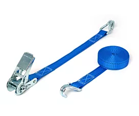 All Tie-Down Straps 25mm Tie-down - 800kg – 4.8m - 25mm – 2-part – Double J-hook – Blue All Tie-Down Straps 25mm Tie-down - 800kg – 4.8m - 25mm – 2-part – Double J-hook – Blue