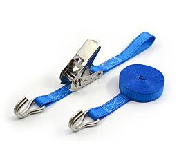 All Tie-Down Straps 25mm 400kg - 25mm - 2-part - Stainless steel ratchet + hooks - Personalized