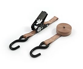 All Tie-Down Straps & Accessories 700kg - 4.8m - 25mm – 2-part - Ratchet and S-hooks – Sandy