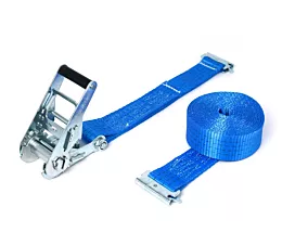 E-Track Rails & Accessories Tie-Down Strap - 2T - 3.5m - 50mm – 2-part with E-track rail fittings – Blue