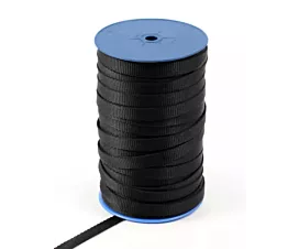 All Webbing Rolls - PP Polypropylene webbing - 15mm - 300kg - Spool - Black All Webbing Rolls - PP Polypropylene webbing - 15mm - 300kg - Spool - Black