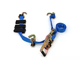 All Tie-Down Straps & Accessories 3T - 2.5m - 35mm - Swivel J-hook and anti-slip block - Car tie-down strap - Blue