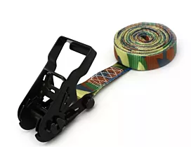 All Tie-Down Straps 25mm Tie-down - 800kg - 25mm - 1-part - Ratchet - Camouflage + Custom label All Tie-Down Straps 25mm Tie-down - 800kg - 25mm - 1-part - Ratchet - Camouflage + Custom label