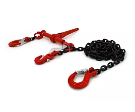 Chain+Ratchet, 1-part, G8 Tie-down chain with ratchet – 1-part - 6mm - 2,200kg - G8 - 3,5m