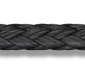 All Ropes Liros Rope - D-Pro - 2mm - 410kg - Black - Dyneema