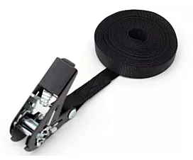Custom Tie-Down Straps - 25mm 100kg -15mm - 1-part - Micro ratchet - Black