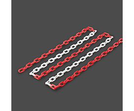 All Warning Material Signalisatieketting - 6mm - Rood/Wit - 25m