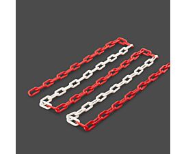 All Warning Material Barrier chain - 8mm - Red/White - 25m