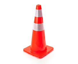 All Warning Material Traffic cone - Orange with reflective stripes - 70cm