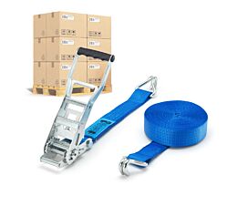 Pallet Tie-Down Straps 50mm ERGO 5T pallet - 9m - 50mm – 2-part - STF500 - Blue - 192pcs