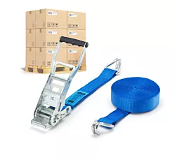 Pallet Tie-Down Straps 50mm Pallet Tie-downs - ERGO 5T - 9m - 50mm - 2-part - STF500 - Blue - 192pcs