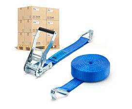 All Tie-Down Straps per Pallet 5T Pallet - 9m - 50mm – 2-part - Double J-hook - Blue - 256pcs
