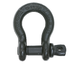All Black Hardware Crosby screw-in bow shackle - Theater - S-209T - Black