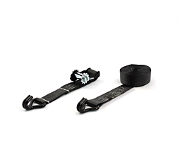All Black Tie-Down Straps 5T - 50mm - 2-part - Ratchet base (for handle) - Black + Custom label