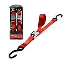 All Tie-Down Straps & Accessories 500kg - 3m - 25mm - Cam buckle and S-hooks - Red - 2pcs