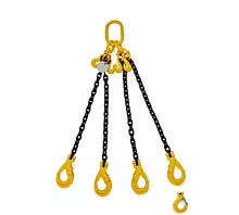4-Leg G8  Lifting chain - 11.1t - 13mm - 4-leg - With shortening hooks - G8 - Choose your hooks